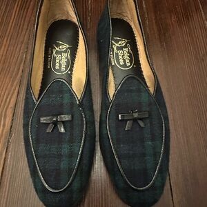 Belgian Shoes Plaid Loafers